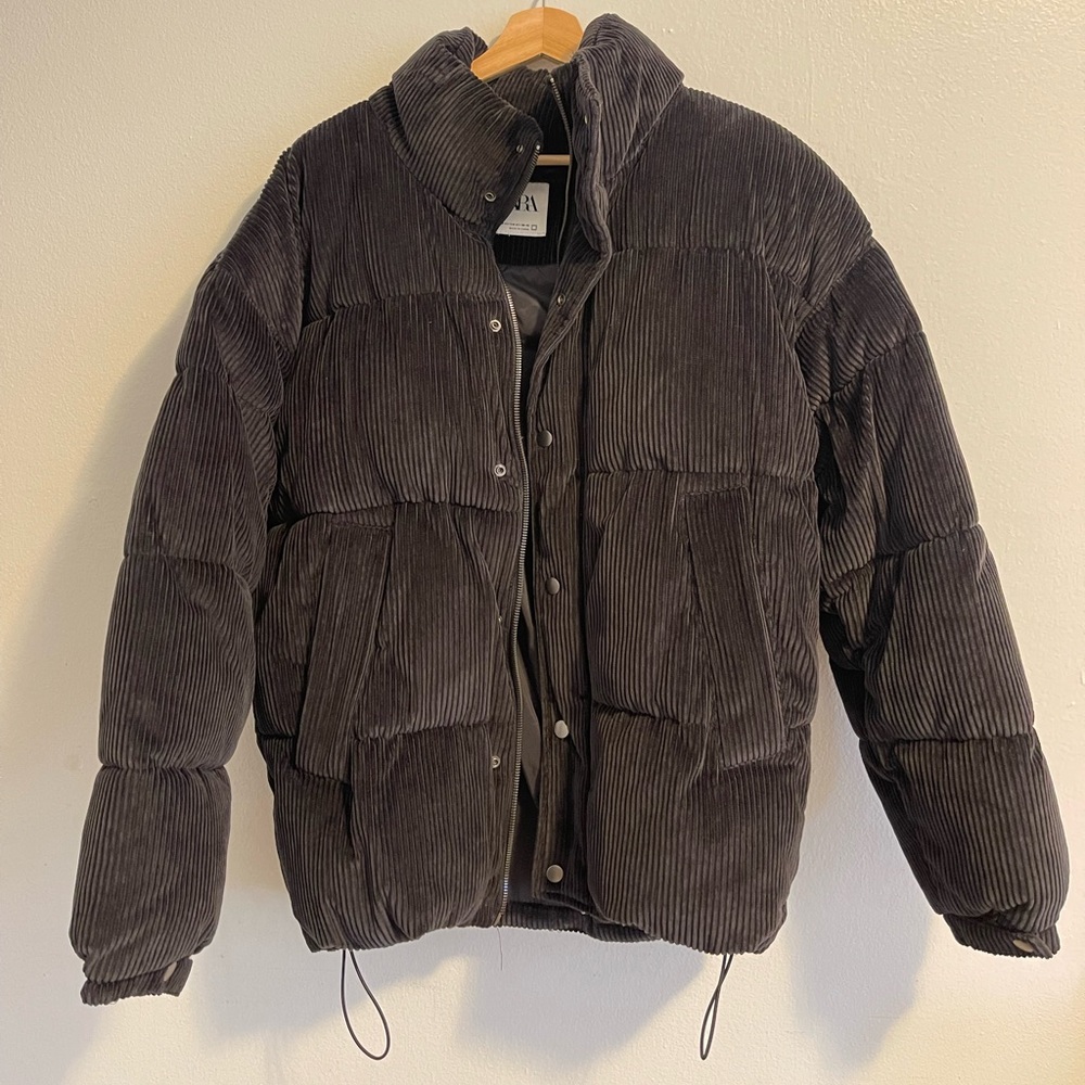 Zara Black Puffer Bubble Coat